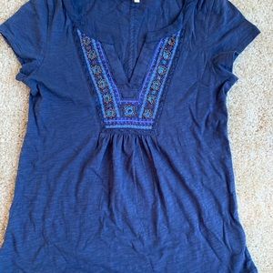 Blue Anthropologie short sleeve tee